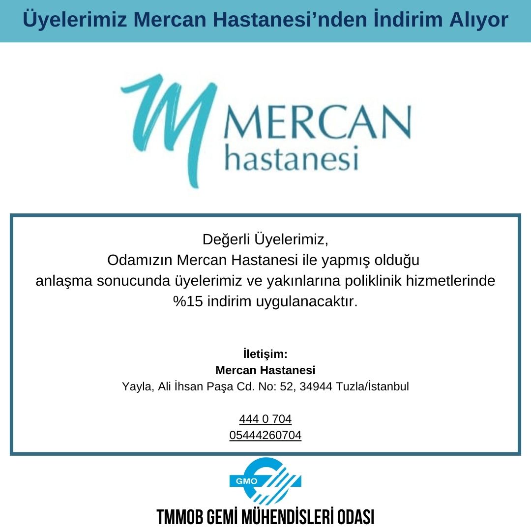 ÜYELERİMİZ MERCAN HASTANESİ'NDEN İNDİRİM ALIYOR